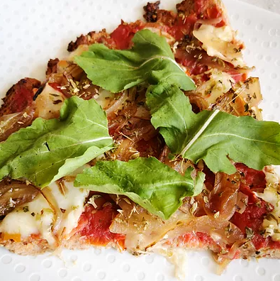 PIZZA CON MASA DE COLIFLOR