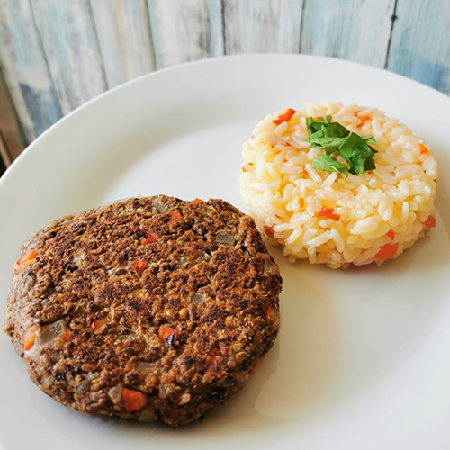 HAMBURGUESA DE POROTOS NEGROS